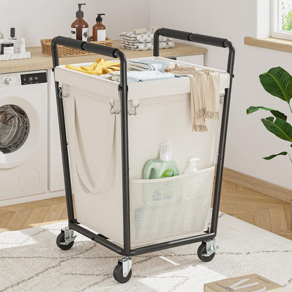 175L Laundry Hamper with Lid 3 Section, Extra Large Laundry Basket with 3 Removable Bags, 46 GAL Laundry Basket Organizer for Bedroom, Laundry Room, Dorm, Grey