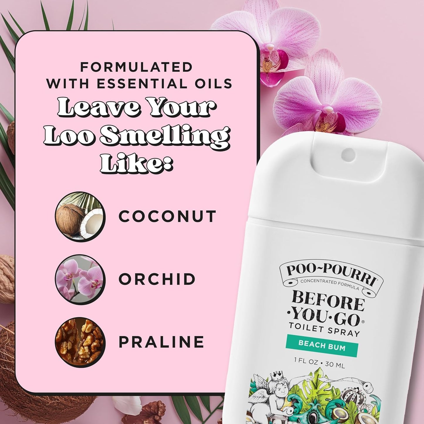 Poo-Pourri Before-You-Go Toilet Spray, Bamboo Rain, 2 Fl Oz, Up to 100 Uses, Bathroom Odor Deodorizer with Essential Oils for Home or Work, Travel Essentials, TSA Approved Size, Bamboo & Fresh Grass