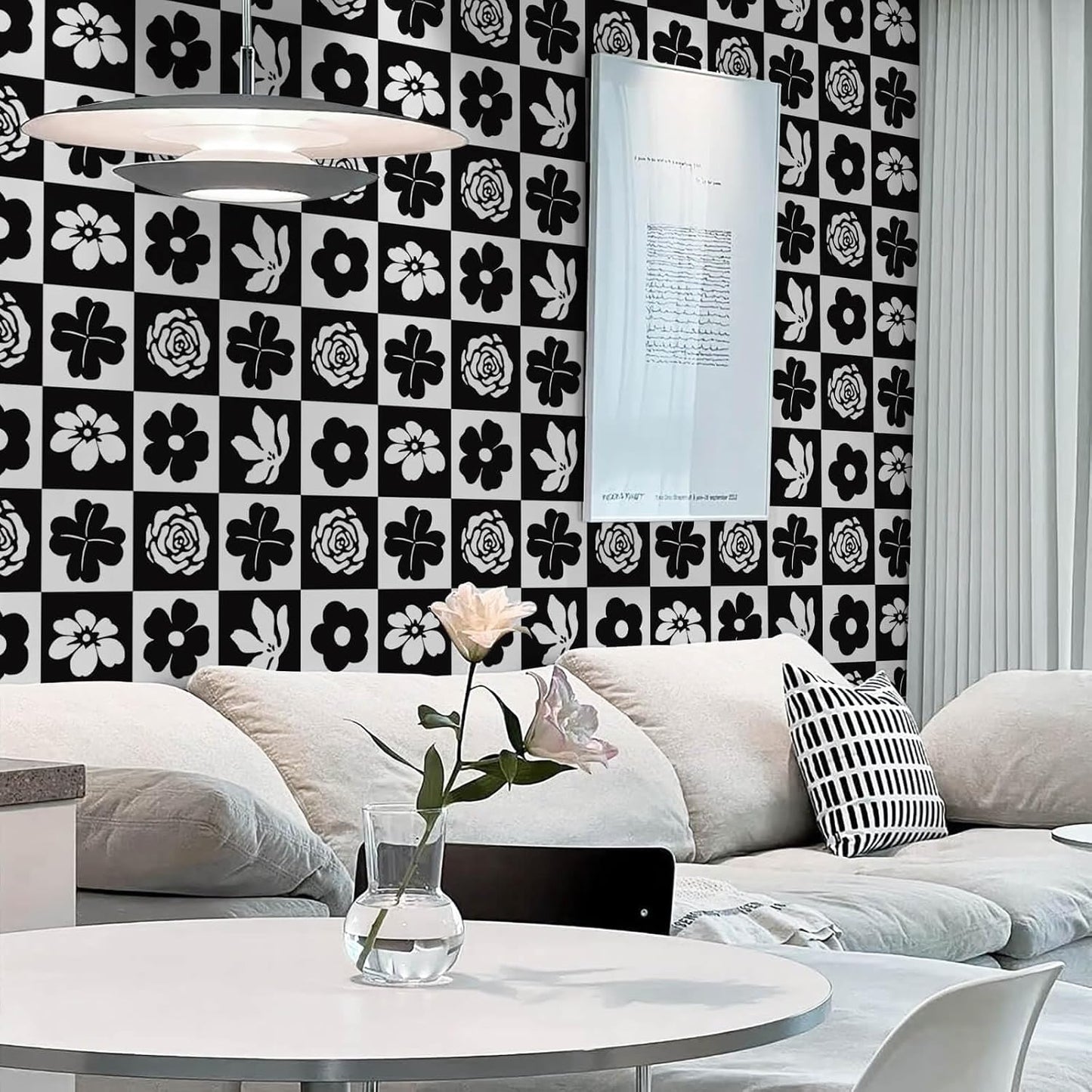 Heroad Boho Peel and Stick Wallpaper Beige Renter Friendly Wall Paper Peel and Stick Modern Contact Paper Neutral Geometric Wallpaper for Bedroom Bathroom Cabinets Decor Vinyl Waterproof 17.3"x78.7"