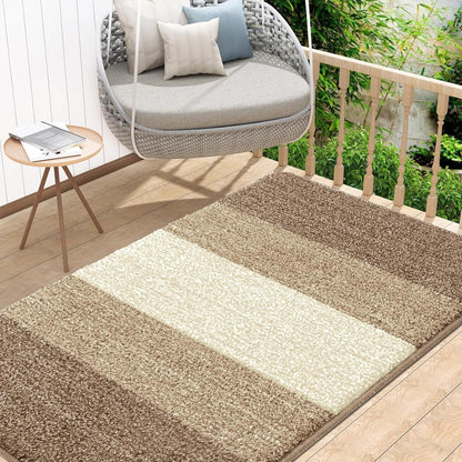 Kitinjoy Indoor Outdoor Door Mat, 32x20 Non-Slip Absorbent Dirt Trapper, Low-Profile Washable Inside Entrance Front Floor Mat, Sturdy Soft Entry Doormats for Entryway, Grey