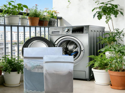 4 Pcs Mesh Laundry Bags for Delicates (2 Large +2 Medium) | Durable, Safe Wash Bags for Washing Machine & Dryer, Reliable zipper, Versatile for Multiple Uses