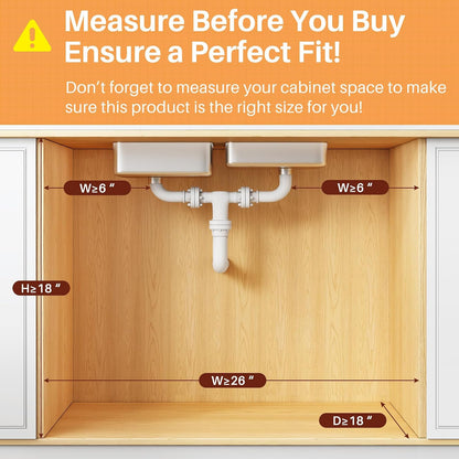 PXRACK Under Sink Organizer, 3-Tier 2-Pack Adjustable Height Pull Out Under Cabinet Organizer, Slide Out Thickened Metal Under Sink Storage for Kitchen Bathroom Laundry Pantry Organization, Black