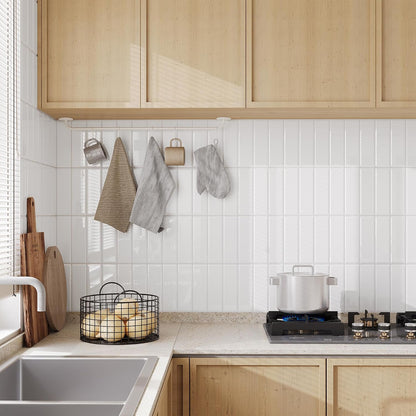 Yoillione Peel and Stick Backsplash for Kitchen: Self Adhesive Wall Tiles for Bathroom - Vinyl Thick Back Splash Tile (10, Light Coffee)