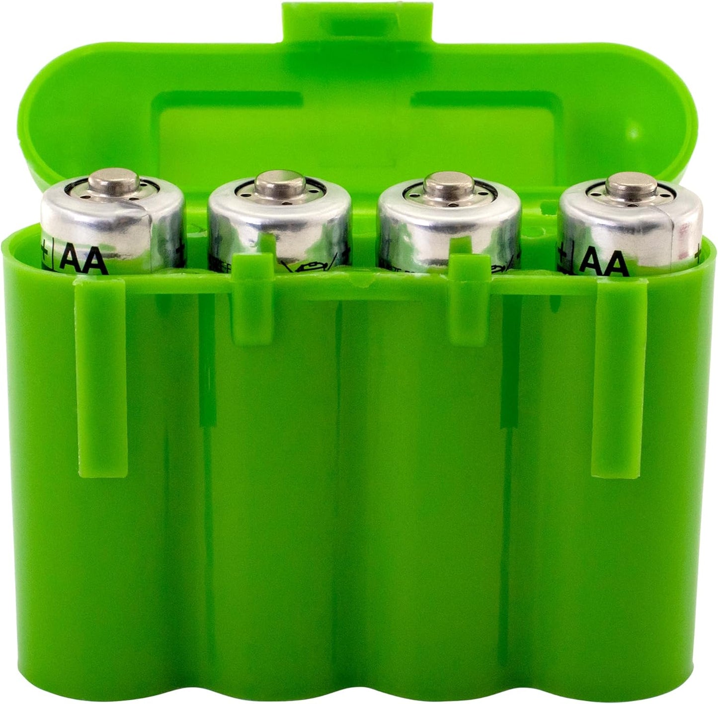 3 Pack AA / AAA / CR123A Green Battery Holder Storage Cases