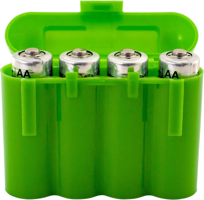 3 Pack AA / AAA / CR123A Green Battery Holder Storage Cases