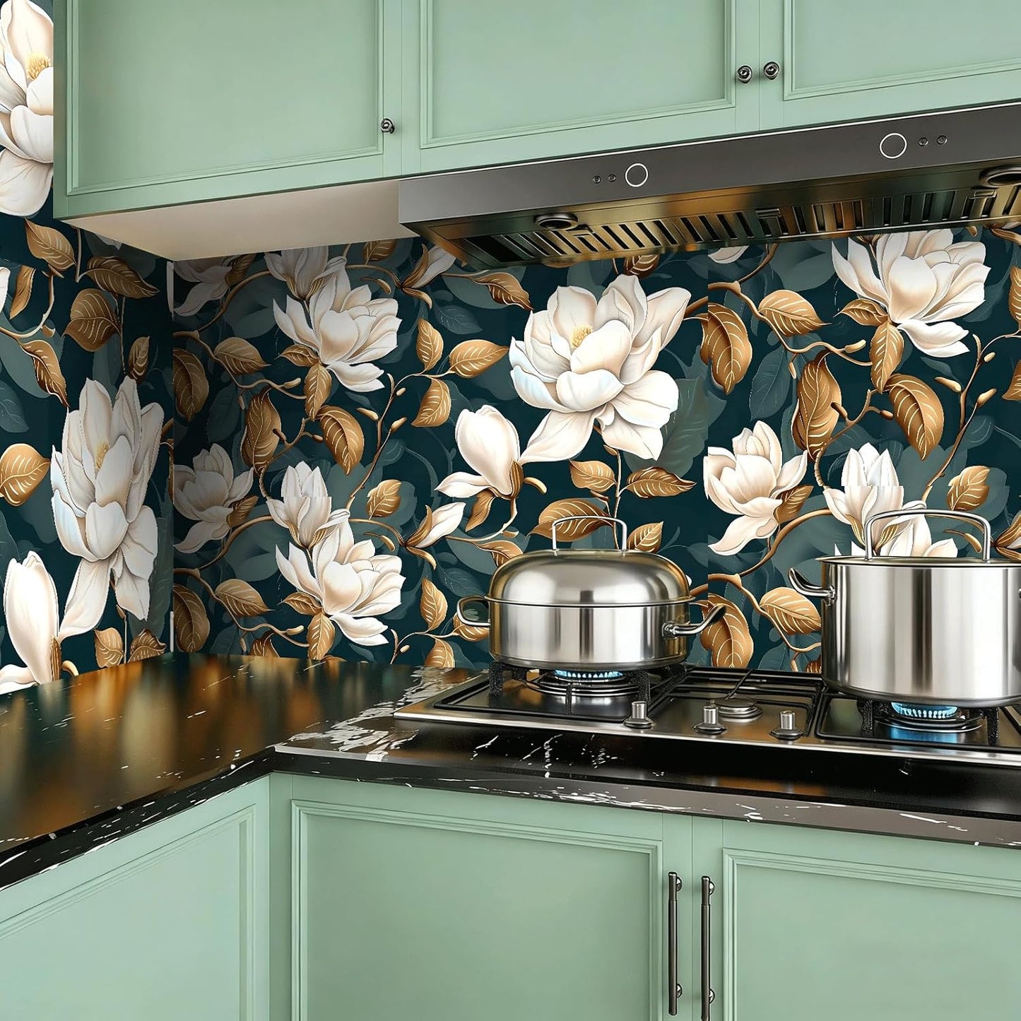 Peel and Stick Wallpaper, Soft Wildflower Botanical Contact Paper, PVC Vinyl Removable Wall Covering, Waterproof Easy-Clean, No Residue Renter Friendly, Neutral Decor, 39.4x17.3 in (Flowers2)