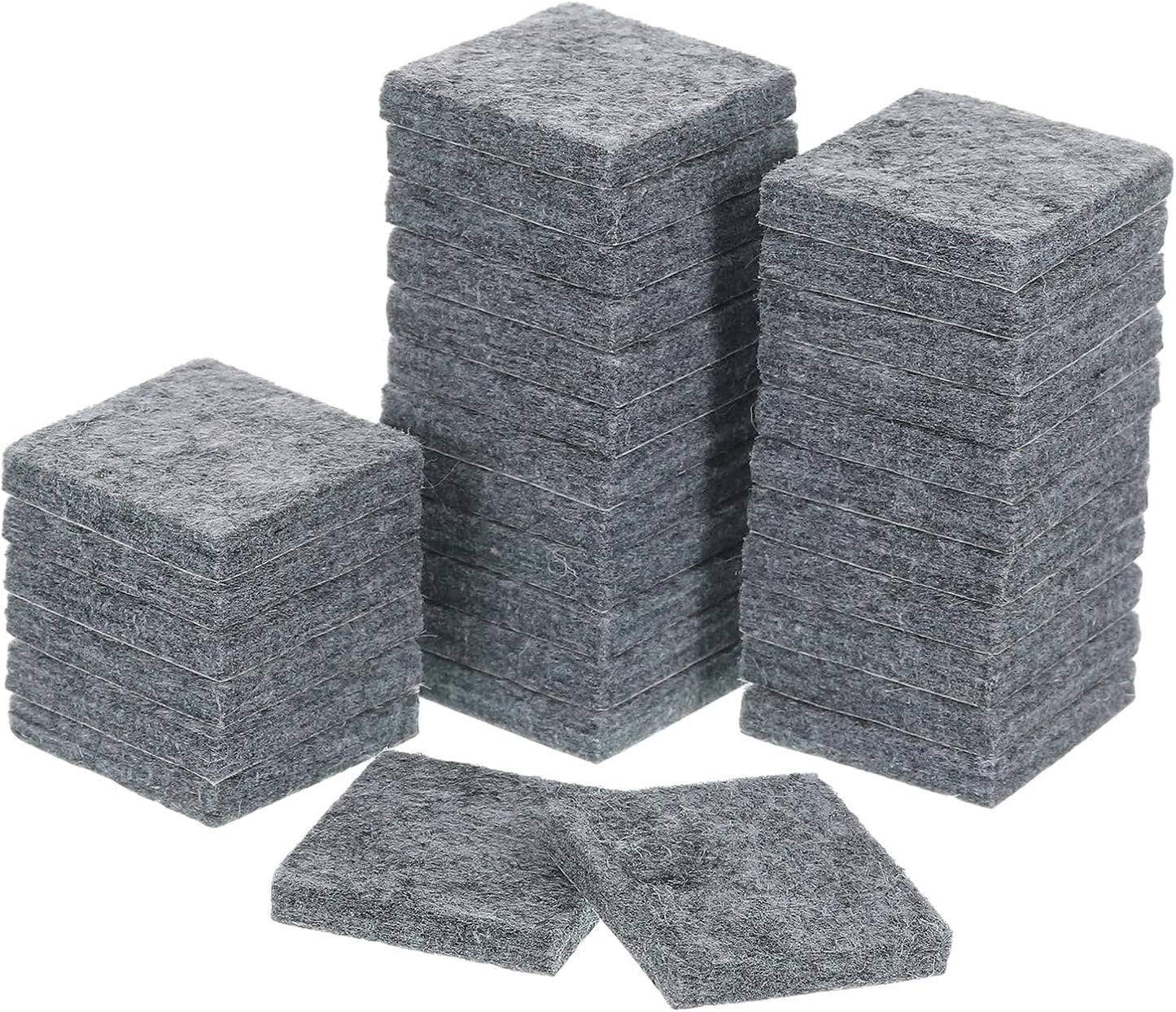 uxcell Furniture Pads, 24Pcs 1.5" - Square Self Adhesive Felt Furniture Pads, Floor Protectors for Furniture Feet Chairs Legs Hardwood Floors (Black)