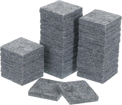 uxcell Furniture Pads, 24Pcs 1.5" - Square Self Adhesive Felt Furniture Pads, Floor Protectors for Furniture Feet Chairs Legs Hardwood Floors (Black)