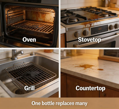 2-Pack Oven Cleaner Heavy Duty – Foam Spray for Kitchen Grease, Stovetop, Grill, Cookware, Countertop, Baked-On Food, Multi-Surface Degreaser (100ml)