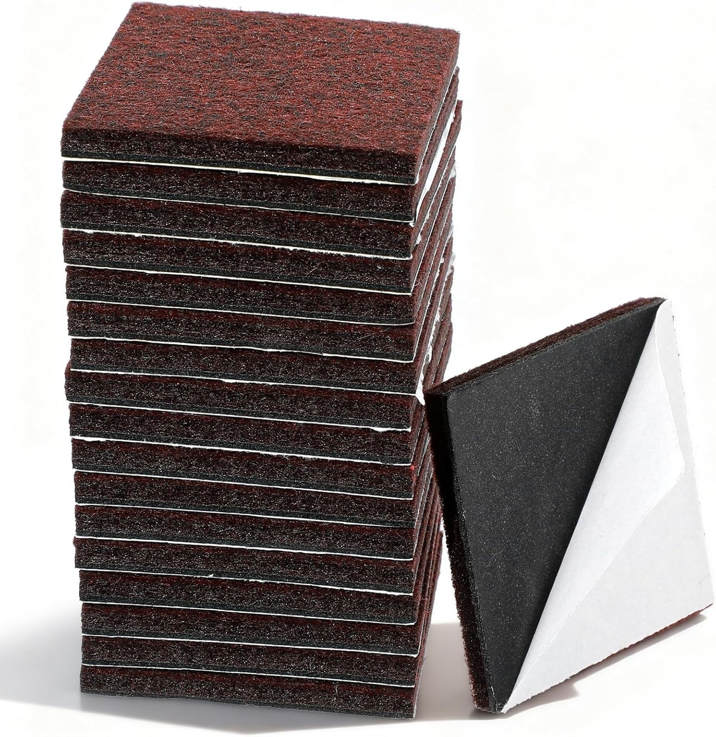 18 Pcs Square Felt Pads for Furniture, 2 x 2 Inch Self Adhesive Chair Leg Floor Protectors Cuttable Anti Scratch Table Leg Pads for Hardwood Floors