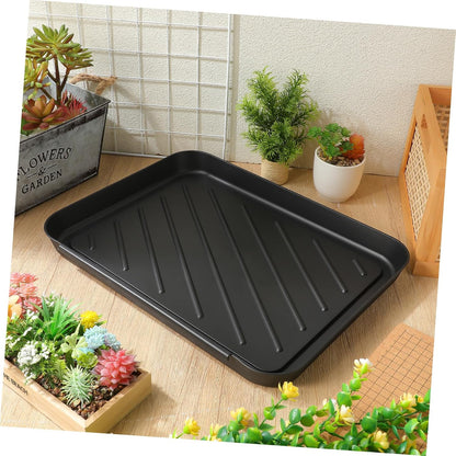 Alipis Multipurpose Shoe Tray 15.74X11.81X1.37 Inch Waterproof Plastic Boot Tray for Entryway Car Trunk Floor Protection and Pet Feeding Area