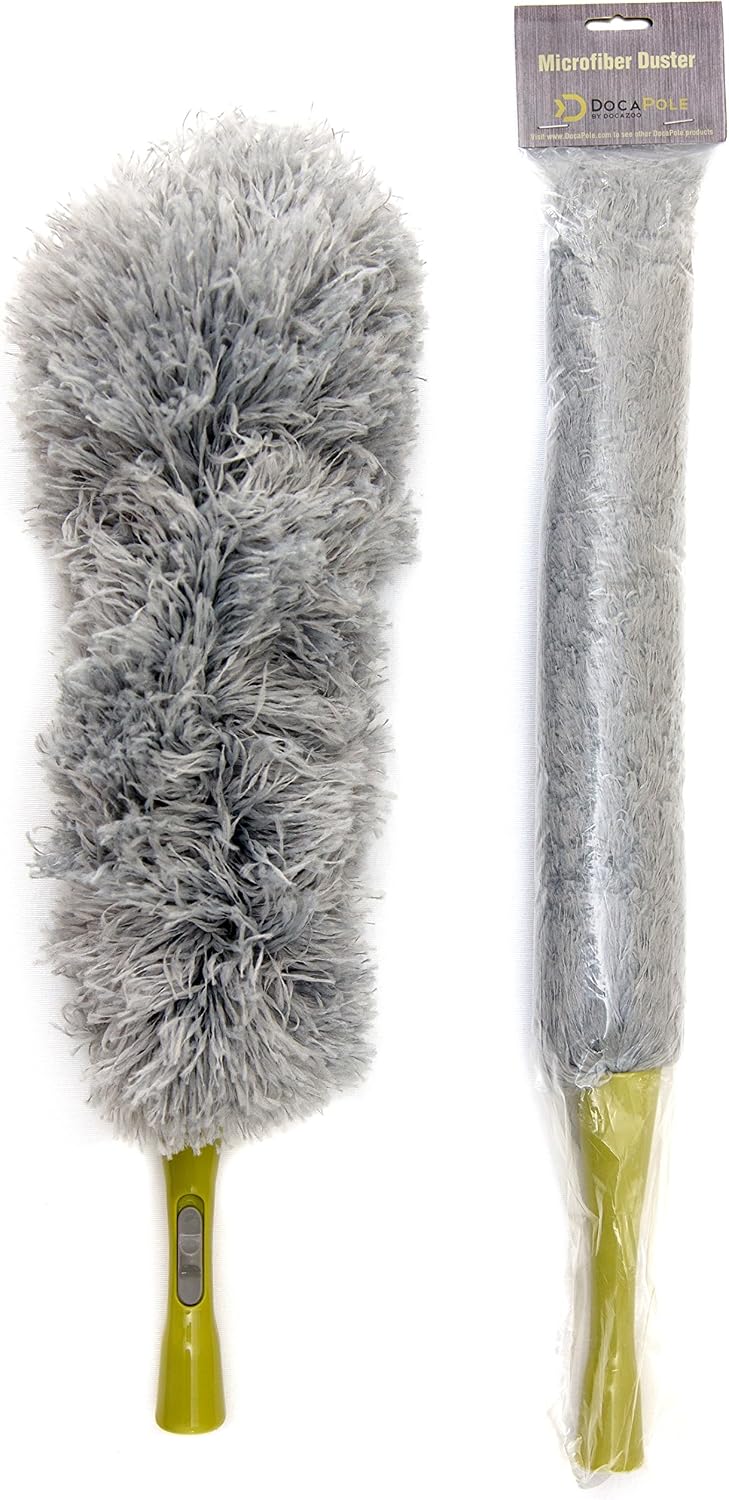 DOCAZOO DOCA Telescoping Pole 7-28 Ft - Extension Pole for Cleaning, Feather Duster, Window Washing Kit, Paint Roller, Window Squeegee - High Reach Extendable Kit for Indoor & Outdoor - Pole Only