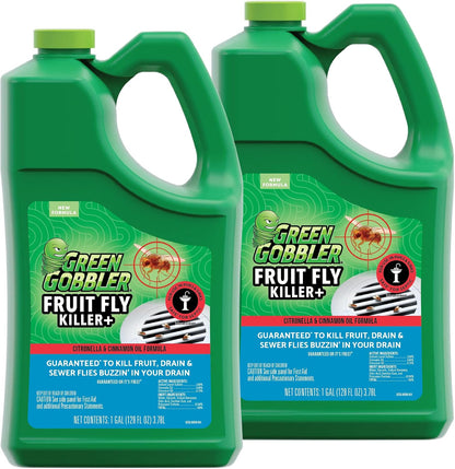 Green Gobbler Fruit Fly Goodbye Gel Drain Treatment | Killer Flies & Eliminator (1 Gallon)