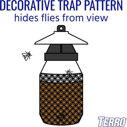TERRO Fly Magnet Trap, Reusable Poison-Free Outdoor Fly Catcher with Bait | Kills House Flies, Barn Flies & Bottle Flies, Easy to Use Outdoor Fly Trap for Patios & Decks, Bait Activates in Hours