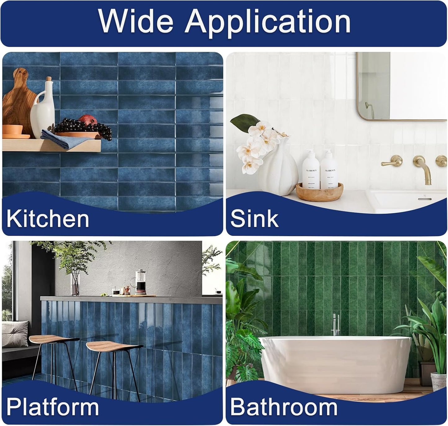 MORCART Peel and Stick Backsplash, 10 Sheets of 11.8"x11.8" - 3D Adhesive Waterproof Wall Tiles for Kitchen, Bathroom, Living Room, Subway Tiles, Gray-Apricot