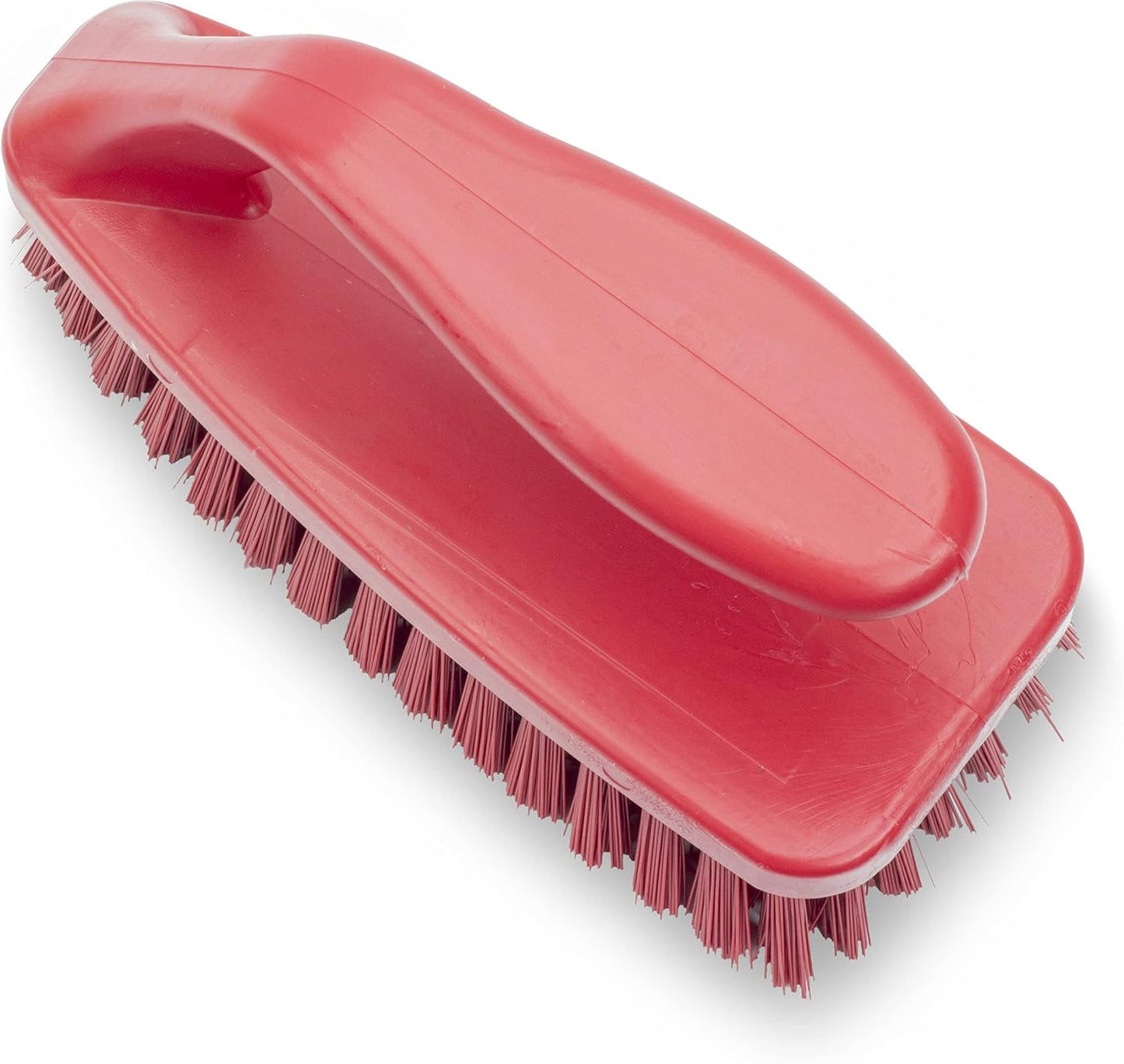 SPARTA Heavy Duty Scrub Brush, Hand Brush with Iron Shape Handle Design for Scrubbing Kitchen Pots and Pans or Bathroom Sink and Shower, 6 Inches, Black, Twin