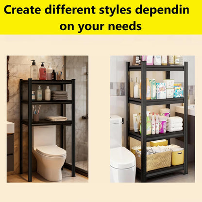 Over The Washer and Dryer Storage Shelf, Height-Adjustable 4-Tier Metal Heavy Duty Over The Washer, Organizer Rack for Washer Dryer, Laundry Room Organizer Rack, Multi-Functional Storage Shelf