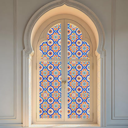 SOMWISE Frosted Glass Window Film, Heat Insulation, UV Block, Anti-Glare, One Way Privacy Tint, Static Cling for Home Bathroom Door, Renter Friendly, Day & Night Privacy