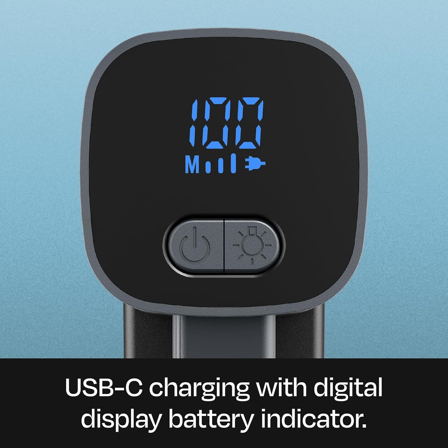 BUFF Fabric Shaver + Lint Remover, Sweater Defuzzer with 3 Motor Speeds, Remove Pills from Blankets, Couch, Clothing, Furniture, Stainless Steel Blade, USB-C Rechargeable – Black