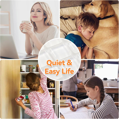 4PCS Long Furniture Bumpers - Wall Protector Guards, Fridge Door Stopper, 5.5x0.7x0.2inches