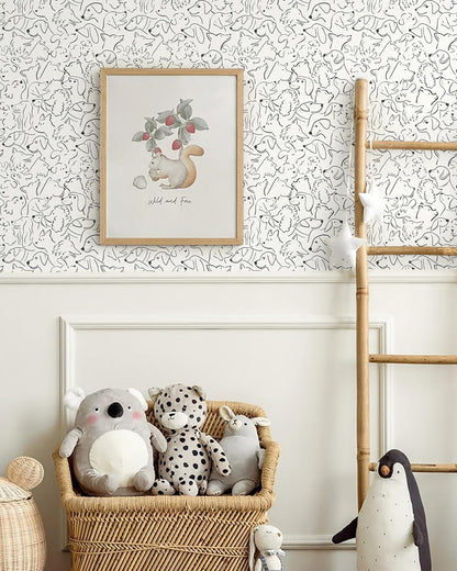 Heroad Boho Peel and Stick Wallpaper Beige Renter Friendly Wall Paper Peel and Stick Modern Contact Paper Neutral Geometric Wallpaper for Bedroom Bathroom Cabinets Decor Vinyl Waterproof 17.3"x78.7"