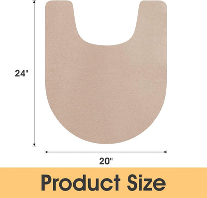 ACCUMTEK Non Slip Bath Mat, Thin Bathroom Rugs Fit Under Door, Quick Dry Bath Mats, Machine Washable Bath Rugs for Bathroom, Bathtub & Kitchen, Grey/Bordered/24 x17