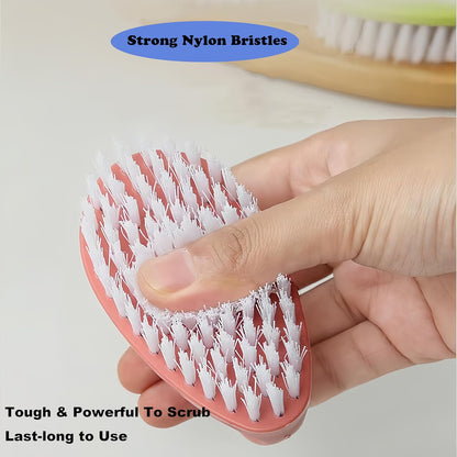 Small Scrub Brush for Cleaning - 4 Pack Scrubbing Brushes with Stiff Nylon Bristles Heavy Duty Cleaning Brush Multi-Purpose Scrub Brushes for Household Cleaning-Small Size