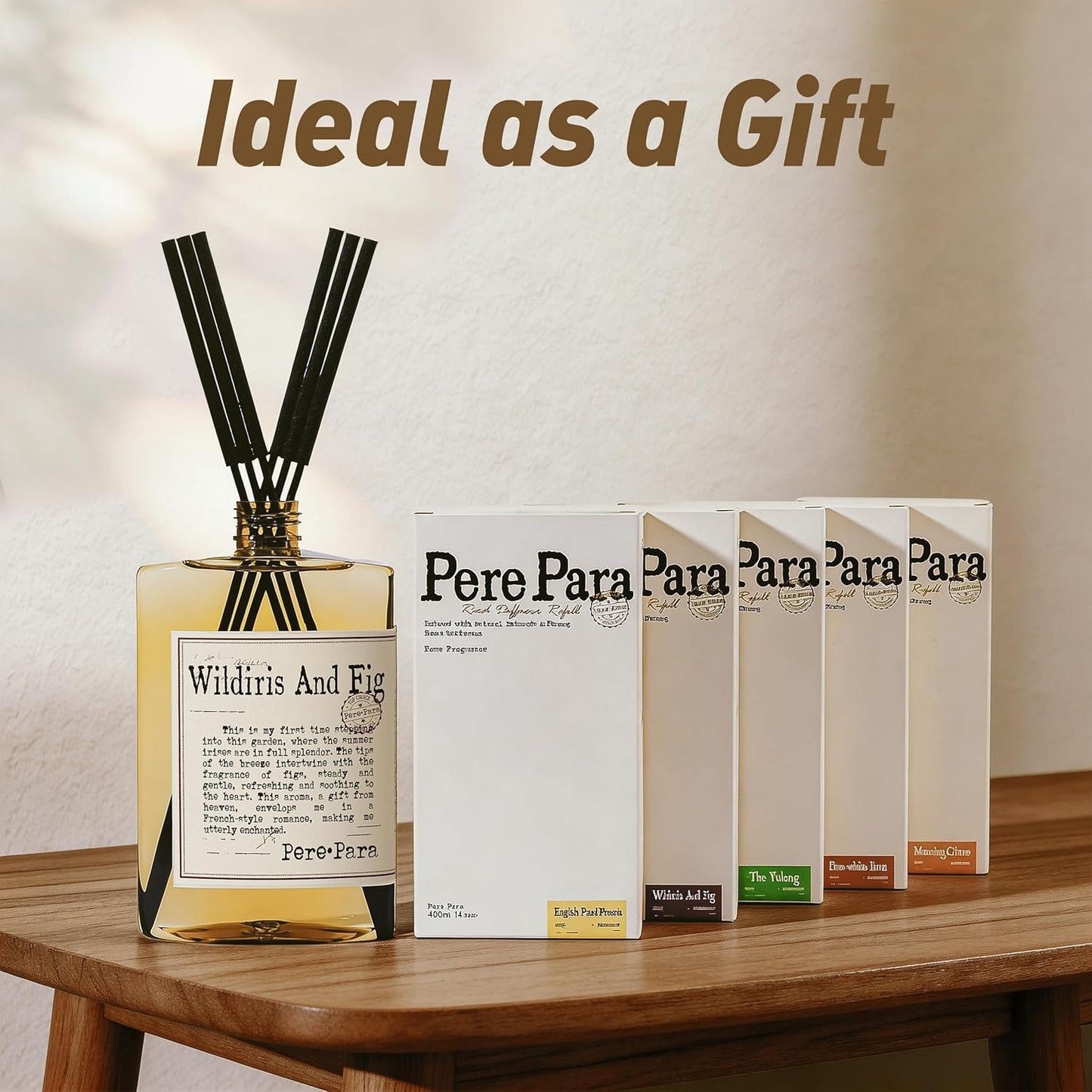 Luxury Hotel Scent Reed Diffuser Rifill 400ml (13.53oz) with 6 Reed Sticks | English Pear & Freesia Scent | Home, Bathroom & Office Decor | Long-Lasting Room Freshener | Premium Gift Set