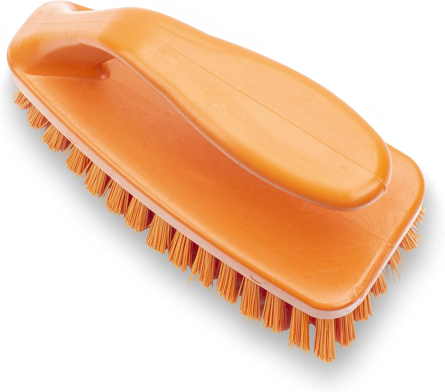 SPARTA Heavy Duty Scrub Brush, Hand Brush with Iron Shape Handle Design for Scrubbing Kitchen Pots and Pans or Bathroom Sink and Shower, 6 Inches, Black, Twin