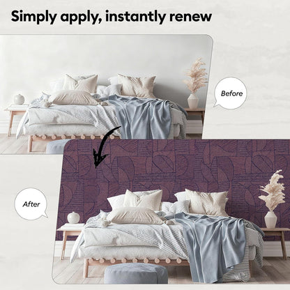 17"x118" Peel and Stick Wallpaper for Renter Friendly, Removable Wallpaper Peel and Stick, Self-Adhesive Textured Contact Paper for Walls, Cabinets, Countertops(Geometric Clay)