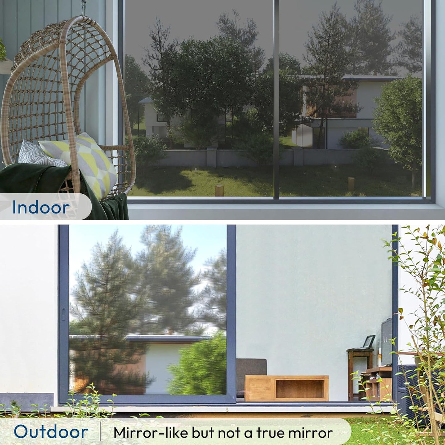 rabbitgoo Window Privacy Film, Decorative Stained Glass Window Film, Sun Blocking Glass Clings, Renter-Friendly Static Cling Frosted Sticker Covering for Home Door, Rainbow Tulip 17.5" X 78.7"