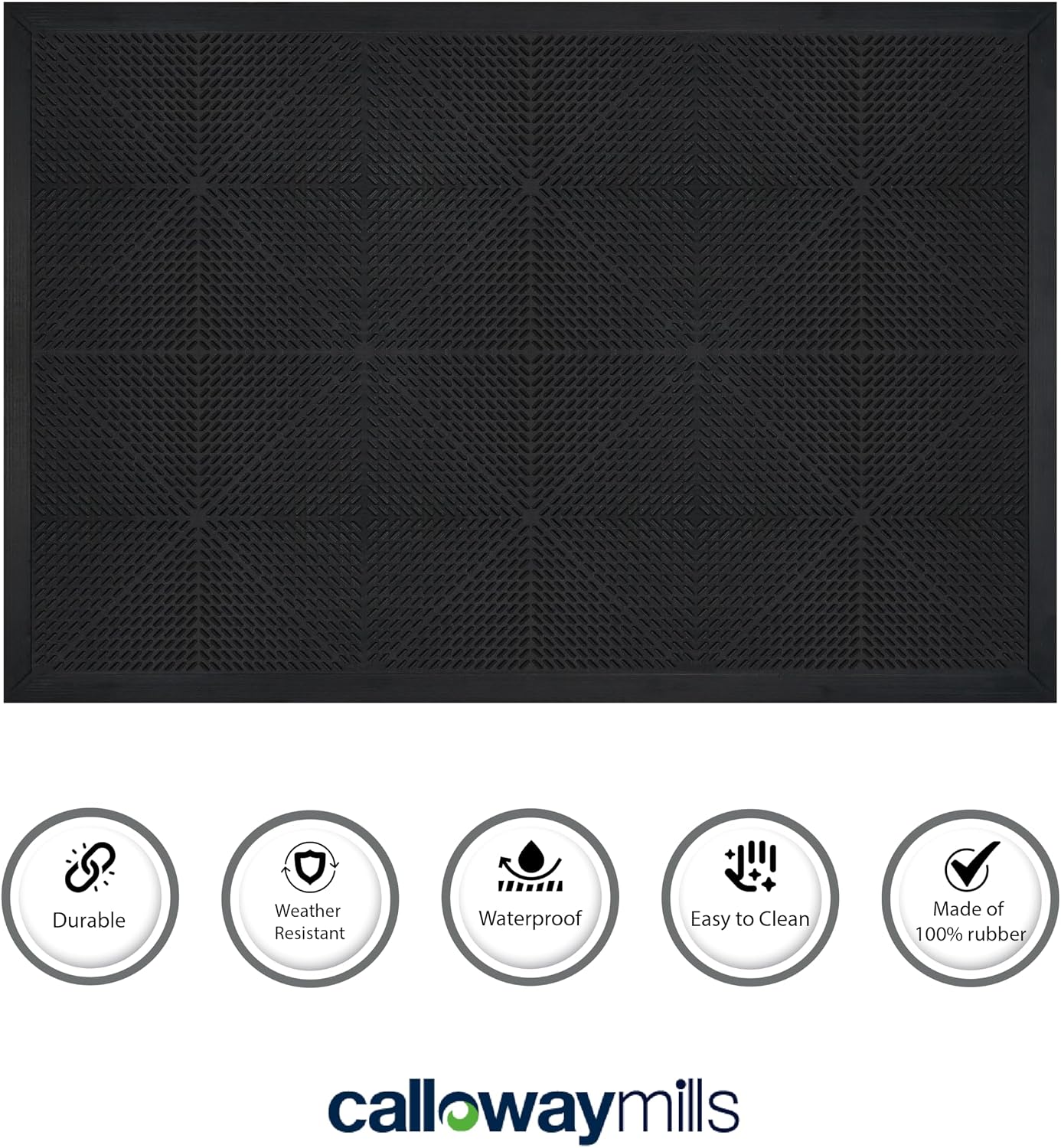 Calloway Mills Diamond Ridge Scraper Mat (24" x 36")