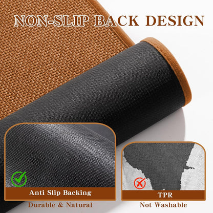 chakme Bathroom Rugs Mat 24x17, Ultra Thin Non Slip Bath Mat Small Quick Dry Absorbent Bath Mat for Bathroom Floor, (Dark Beige, 24"x17")