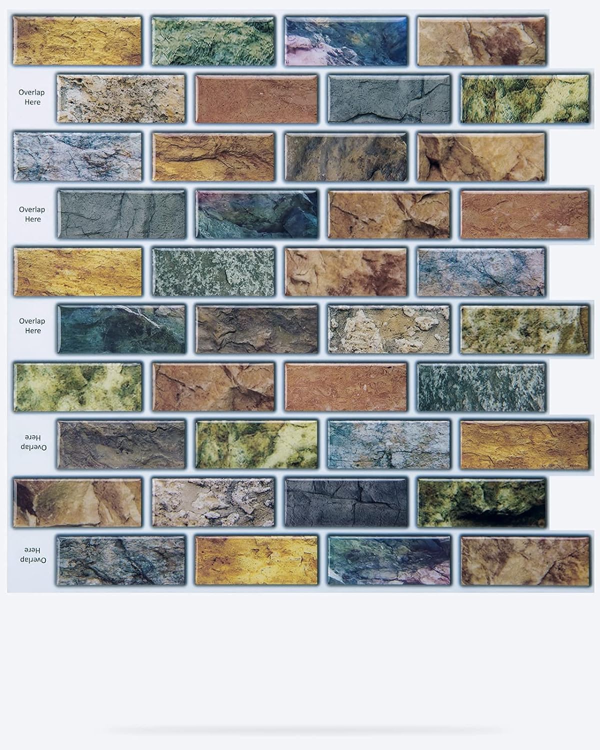 Art3d 10-Sheet Kitchen Backsplash Tiles Peel and Stick, Self Adhesive Wall Tile Sticker for Kitchen Island Bathroom Laundry Room RV Renter 12" x 12" - Jade Green