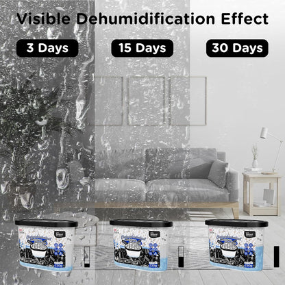 W&E Choice Moisture Absorbers with Ocean Breeze, Portable Dehumidifier for Closet & Bathrooms, Kitchen, Humidity Absorber Odor Eliminator Absorber 6 Pack