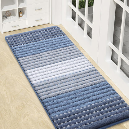 Kitinjoy Indoor Outdoor Door Mat, 32x20 Non-Slip Absorbent Dirt Trapper, Low-Profile Washable Inside Entrance Front Floor Mat, Sturdy Soft Entry Doormats for Entryway, Grey