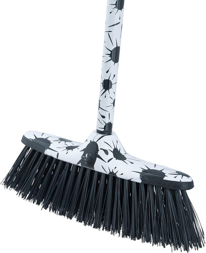Superio Grey Broom, Heavy-Duty Indoor & Outdoor Broom with 48-Inch Handle, Multi-Surface Floor Cleaning for Home, Kitchen, Garage & Office