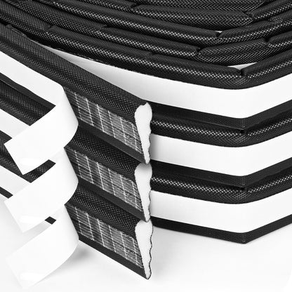 118 Inch Wedge-Shape Foam Window Weather Stripping Door Seal Insulation Strip, Soundproofing Window Inserts Foam Self Adhesive Draft Stopper Light Blocker for Winter Window Door Gaps, White