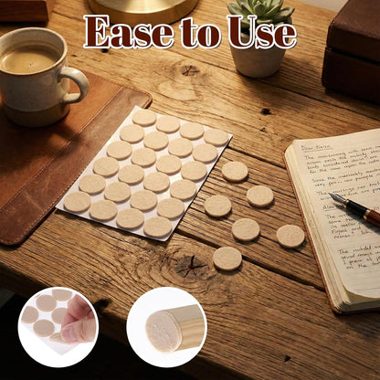 288 Pcs Self Adhesive Felt Furniture Pads 3/4", Felt Pads for Coasters Bottom Dots Felts Floor Protectors for Furniture Thick Cabinet Door Bumpers for Chair Legs Felts Pad Small for Hardwood Floors
