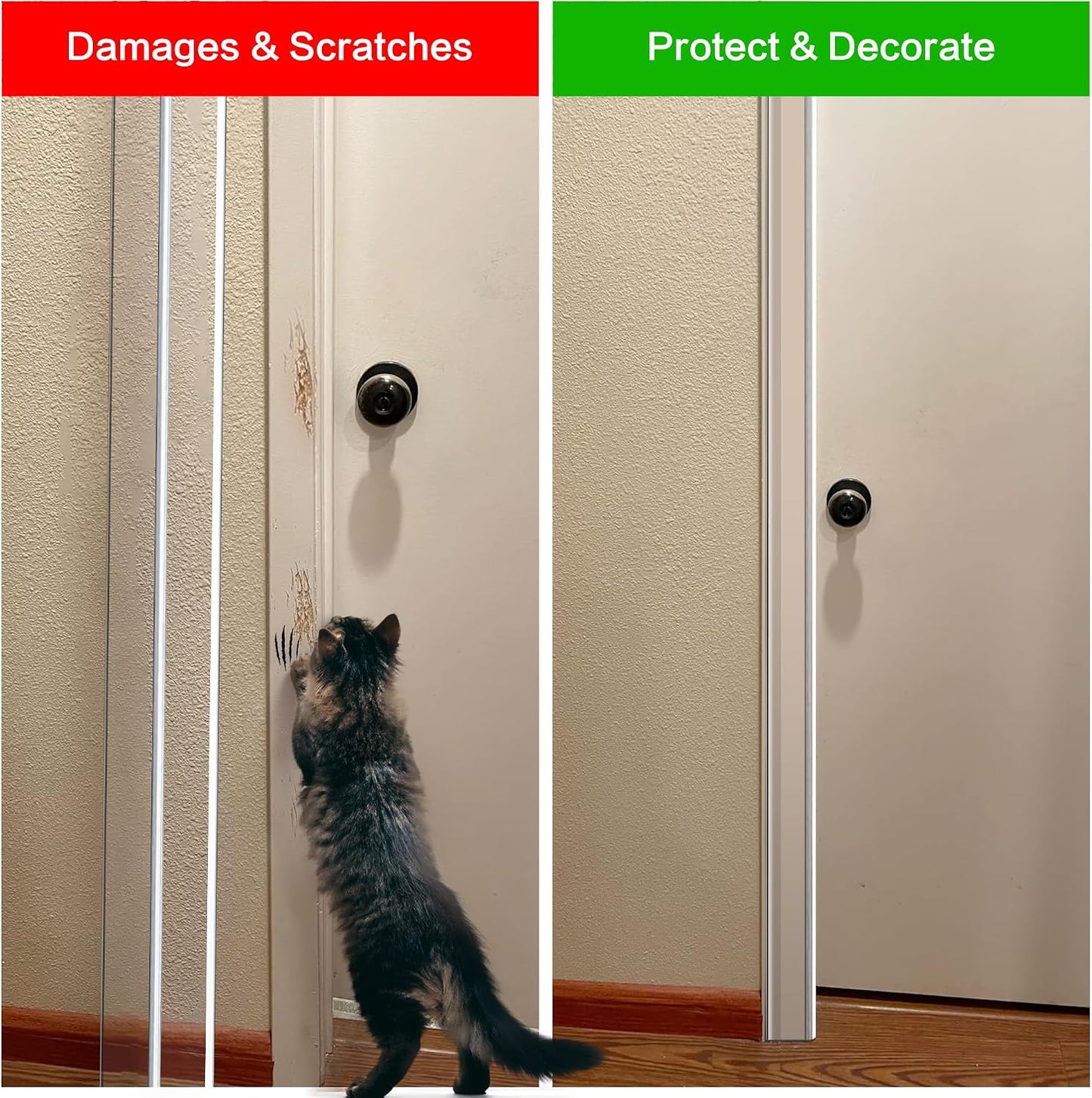 Wall Corner Protector, Walls Edge Protector，Self-Adhesive Wall Corner Guards,PVC Double Side Edge Protector， Furniture Stairs Guard (Gray 2PCS 90cm/35.4in)