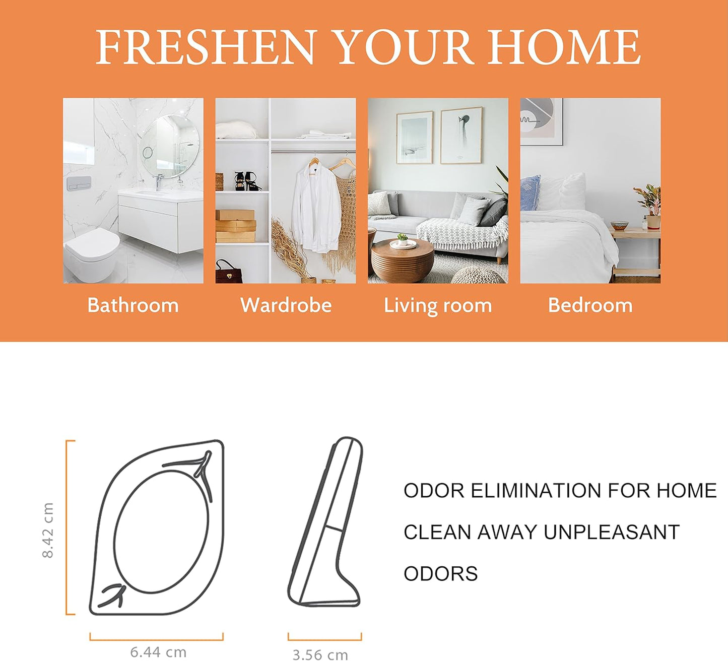 Air Freshener for Home, 4 Pack, Eucalyptus & Mint, Odor Eliminator for Small Area Closets Bathroom Pets Strong Odor, Up to 120 Days