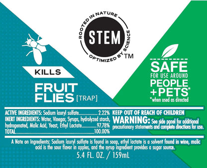 Stem Kills Fruit Fly Trap: Fruit Fly Catcher With Botanical Extracts; 5.4 fl oz (Pack Of 1)