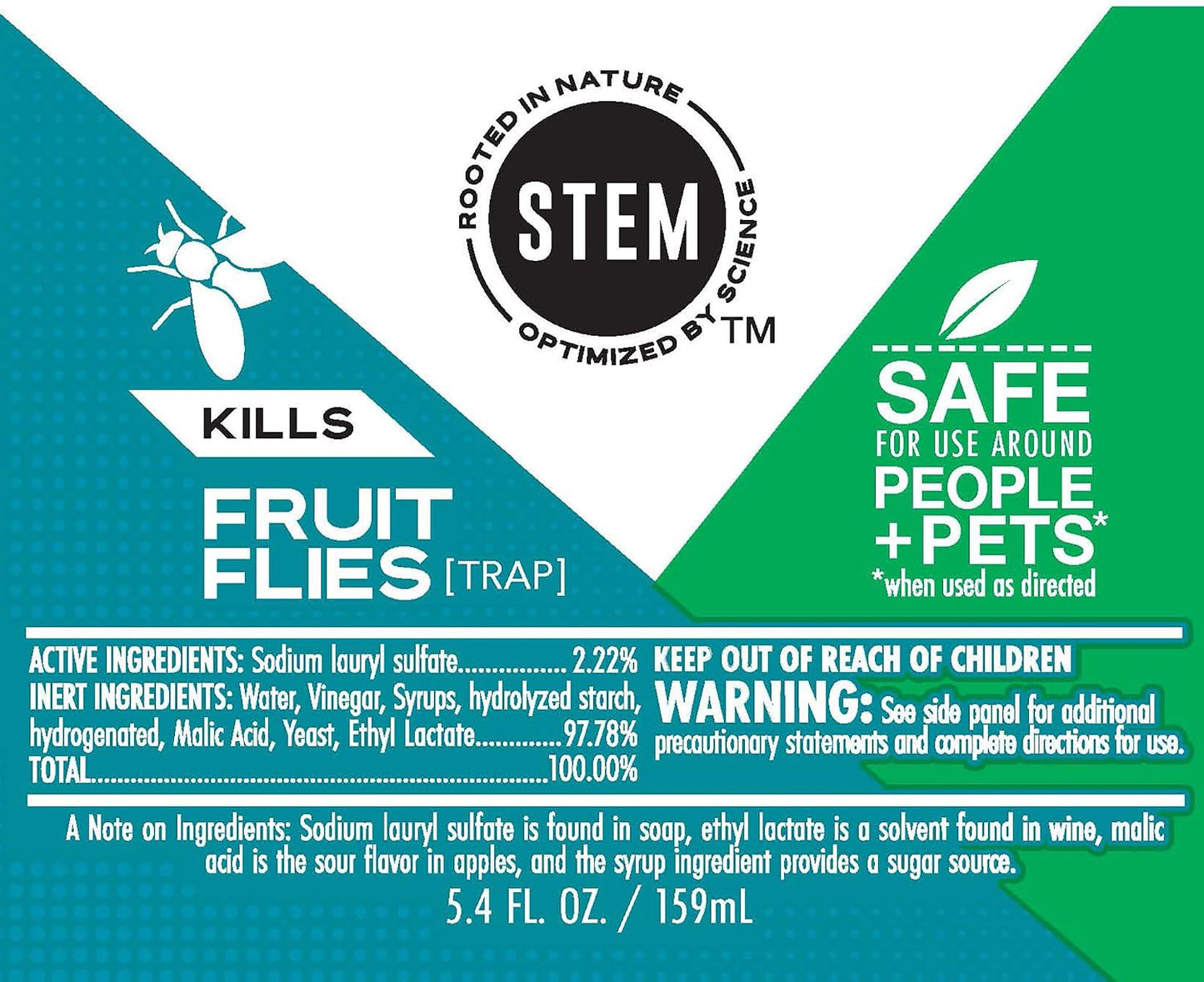 Stem Kills Fruit Fly Trap: Fruit Fly Catcher With Botanical Extracts; 5.4 fl oz (Pack Of 1)