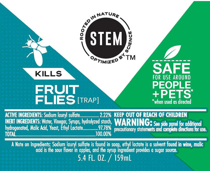 Stem Kills Fruit Fly Trap: Fruit Fly Catcher With Botanical Extracts; 5.4 fl oz (Pack Of 1)
