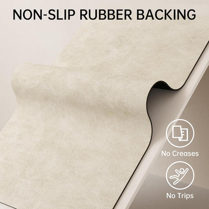 Mecko Bath Mat Rug, Rubber Non-Slip Quick Dry Absorbent Thin Bathroom Rugs Fit Under Door Bathroom Floor Mats-Shower Rug for in Front of Bathtub, Sink, Shower Room(Light Grey,16"x24")