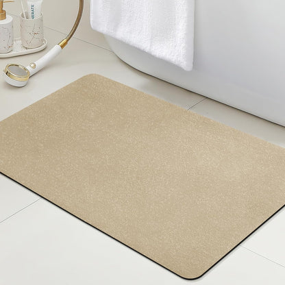 ACCUMTEK Non Slip Bath Mat, Thin Bathroom Rugs Fit Under Door, Quick Dry Bath Mats, Machine Washable Bath Rugs for Bathroom, Bathtub & Kitchen, Grey/Bordered/24 x17