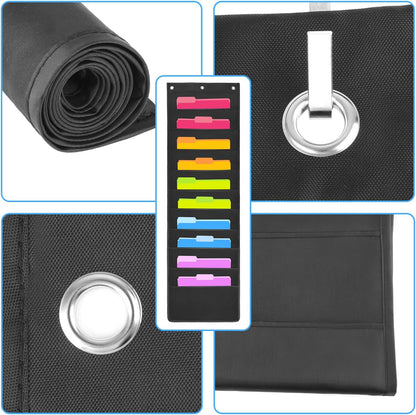 HAOHAN 10 Pockets Over Door Hanging Wall File Organizer, Oxford Cloth Storage Pocket Chart for Magazines, Pens, File Folders in Office and School