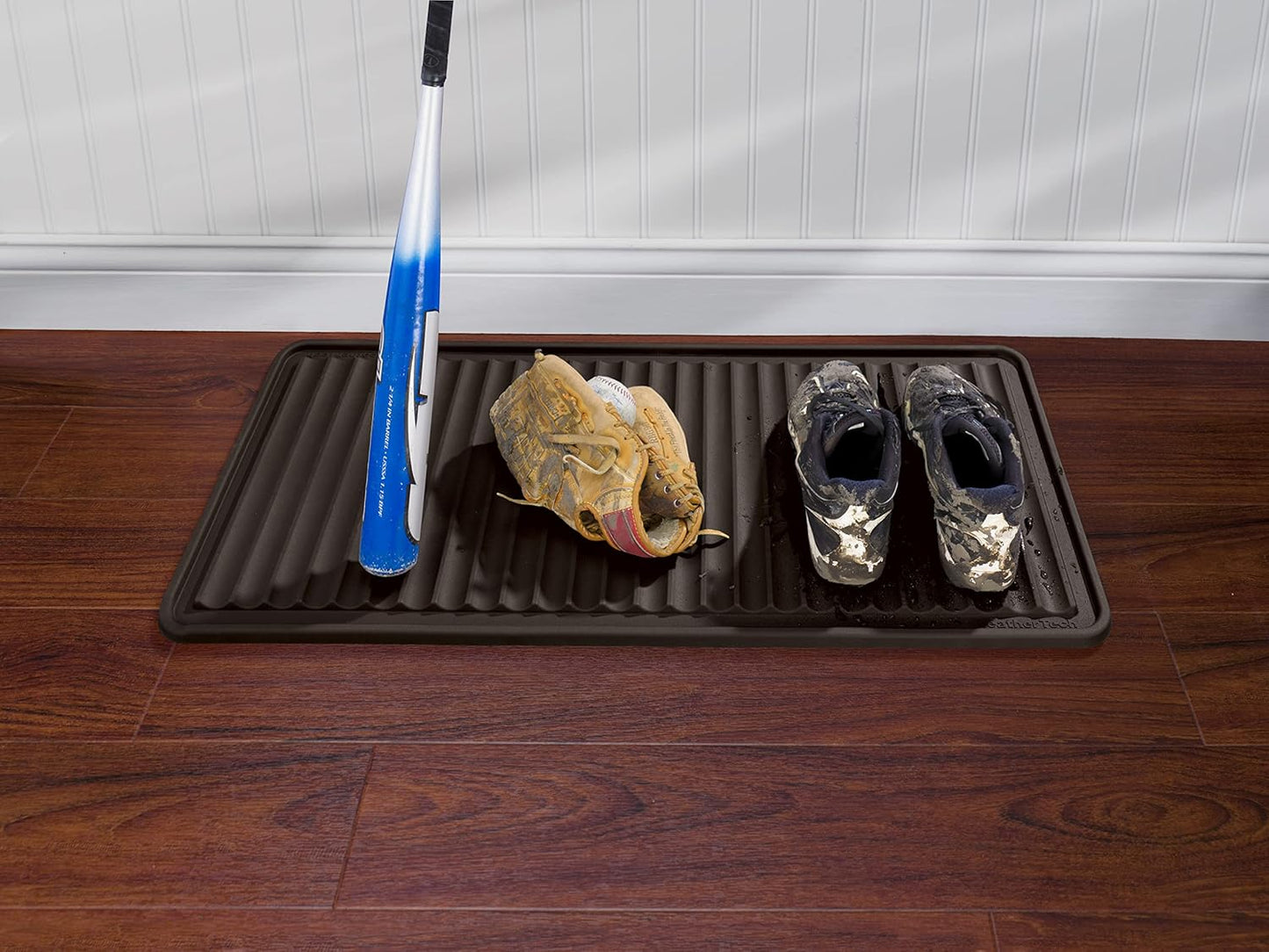 WeatherTech BootTray for Entryway - Durable Mat for Boots, Shoes, Traps Water and Dirt (16"x36") - Black