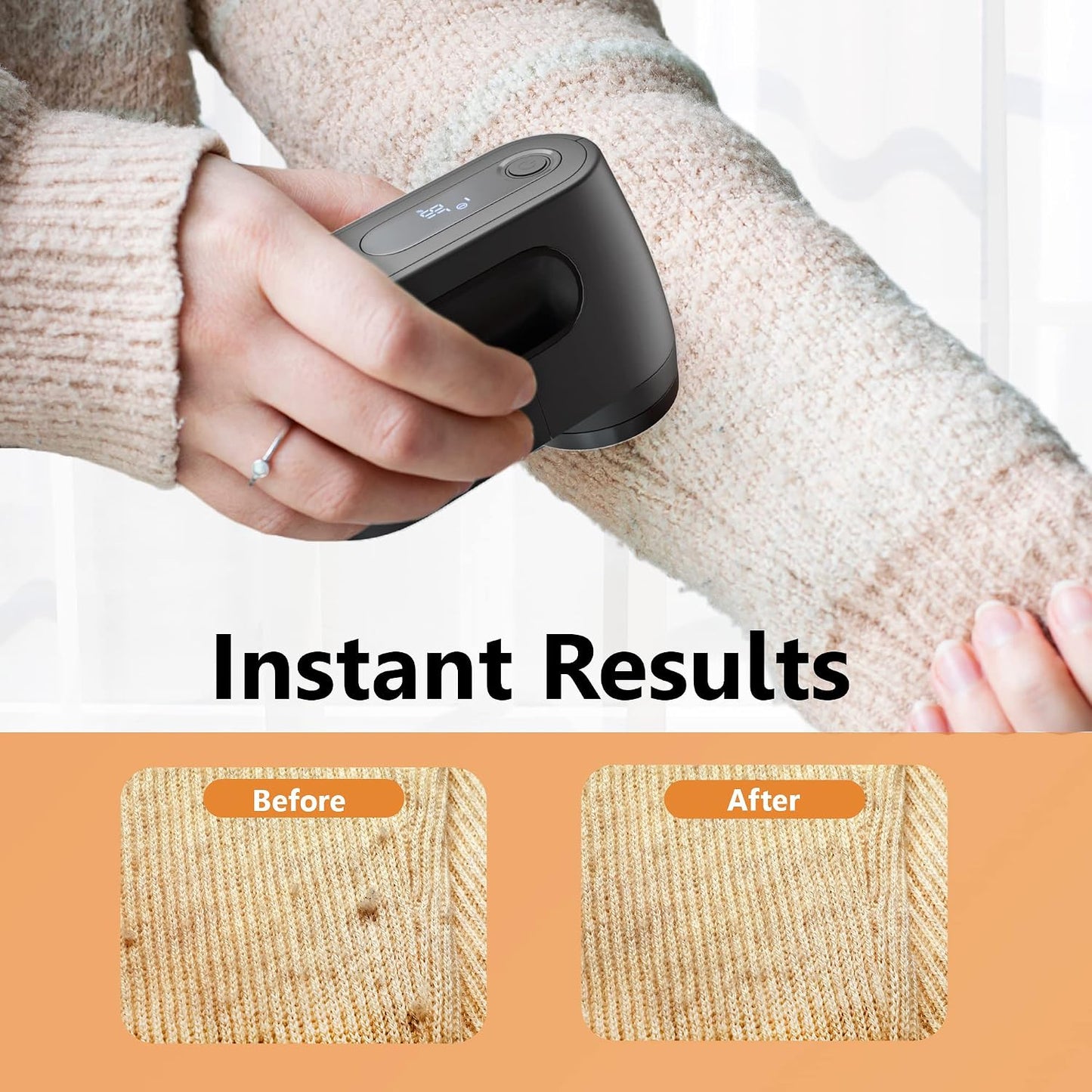 Pionix Fabric Shaver, Sweater Shavers to Remove Pilling, High-Perf Defuzzer, Rechargeable Electric Lint Shaver for Fuzz and Lint Balls from Clothing, Upholstery 2000mah Battery (Matt Grey)