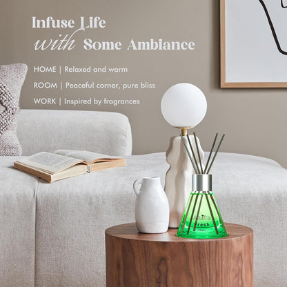 Reed Diffuser Set for Home, Citrus Scented Diffuser with 6 Diffuser Sticks, Home Fragrance Scent Essential Oil Stick Diffuser for Christmas Shelf Decor,3.4 oz